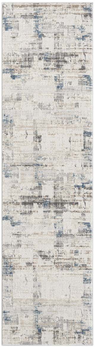 CK022 Infinity IFN06 Ivory Grey Blue Area Rug by Calvin Klein Main Image