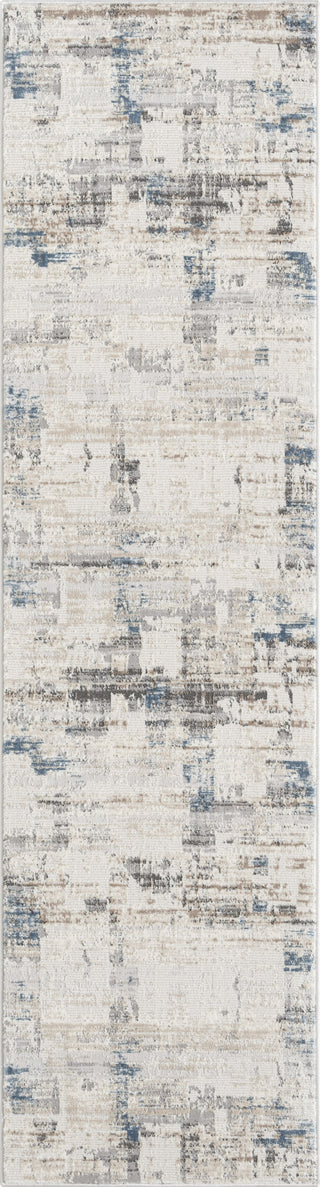 CK022 Infinity IFN06 Ivory Grey Blue Area Rug by Calvin Klein Main Image