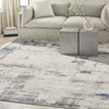 CK022 Infinity IFN06 Ivory Grey Blue Area Rug by Calvin Klein Room Image Feature