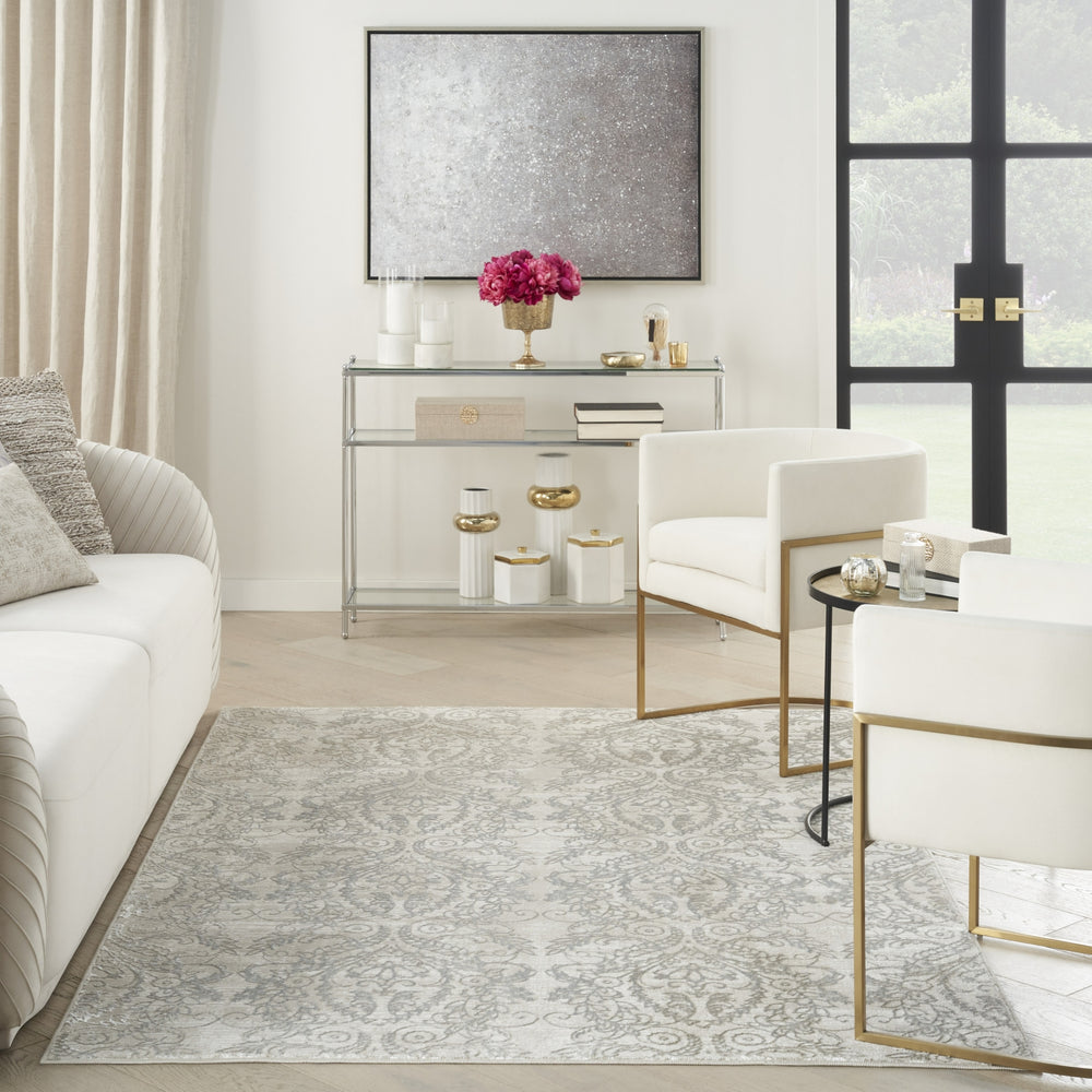 Nourison Iliana ILI01 Beige Grey Area Rug by Inspire Me! Home D�cor Room Image Feature