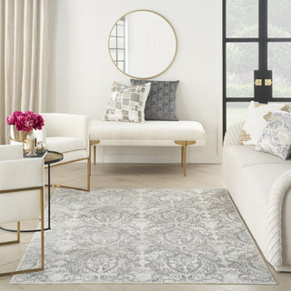 Nourison Iliana ILI01 Light Grey Area Rug by Inspire Me! Home D�cor Room Image Feature
