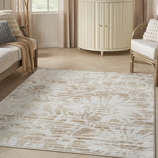 Nourison Iliana ILI02 Ivory Grey with Gold Accents Area Rug by Inspire Me! Home D�cor Corner Image