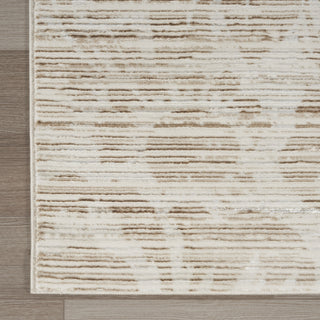 Nourison Iliana ILI02 Ivory Grey with Gold Accents Area Rug by Inspire Me! Home D�cor Detail Image