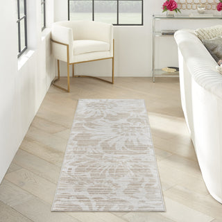 Nourison Iliana ILI02 Ivory Grey with Gold Accents Area Rug by Inspire Me! Home D�cor Corner Image