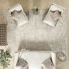 Nourison Iliana ILI02 Ivory Grey with Gold Accents Area Rug by Inspire Me! Home D�cor Room Image Feature