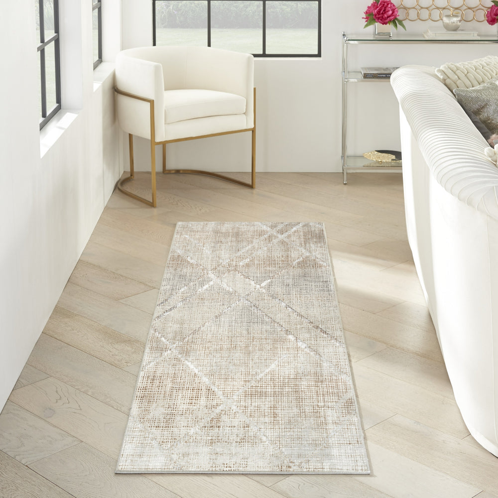 Nourison Sparkle ILI03 Grey Mocha Area Rug Room Image Feature