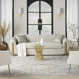 Nourison Sparkle ILI03 Grey Mocha Area Rug Room Image Feature