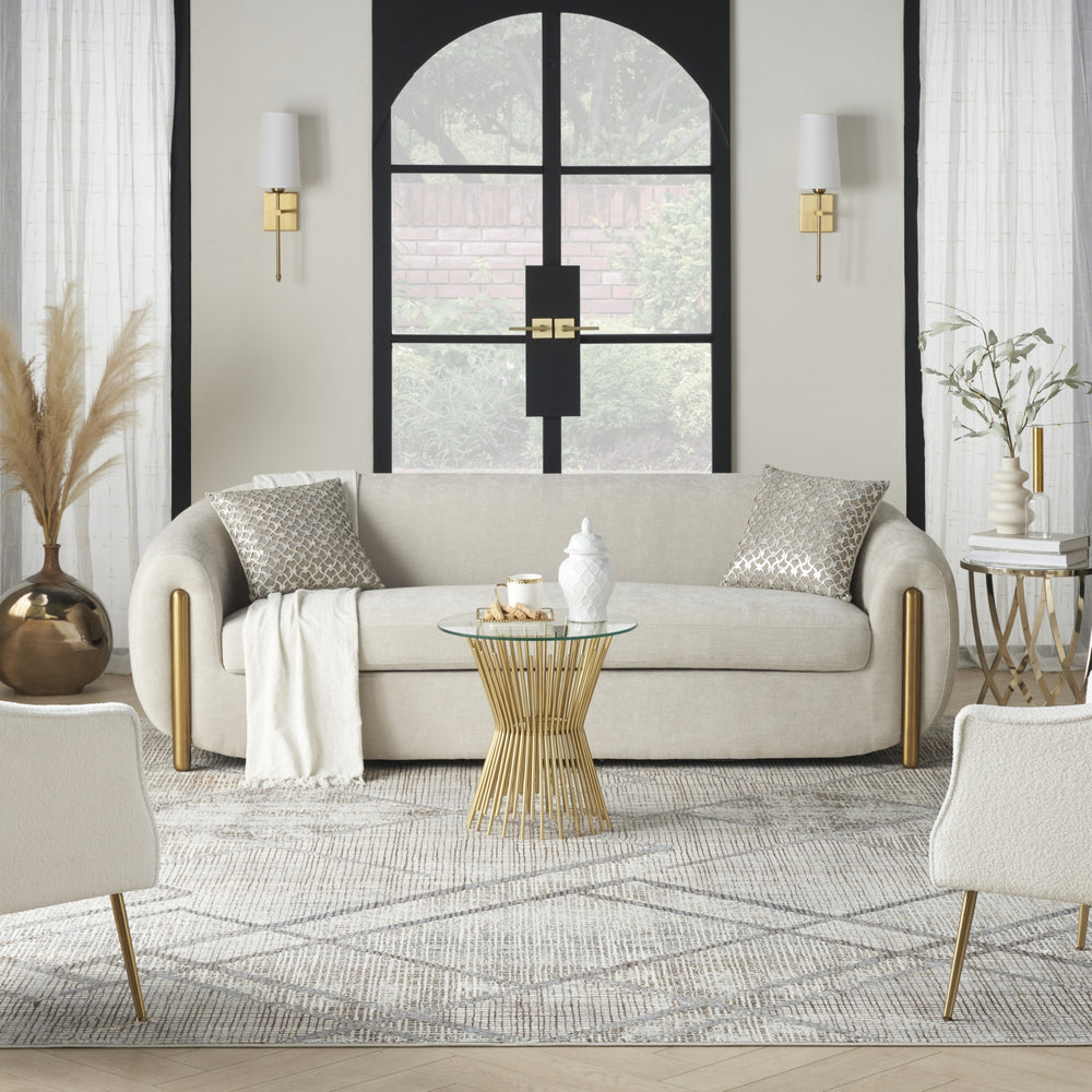 Nourison Sparkle ILI03 Grey Mocha Area Rug Room Image Feature