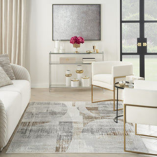 Nourison Sparkle ILI04 Grey Area Rug Room Image Feature