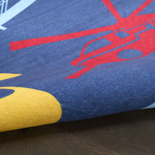 Nourison Imagination IMA06 Navy Multicolor Area Rug Detail Image