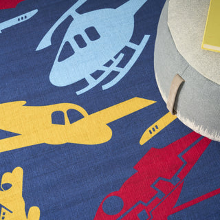 Nourison Imagination IMA06 Navy Multicolor Area Rug Texture Image