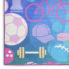Nourison Imagination IMA07 Purple Area Rug Corner Image