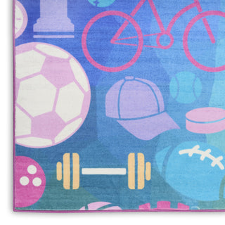 Nourison Imagination IMA07 Purple Area Rug Corner Image