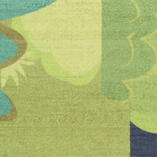 Nourison Imagination IMA13 Navy Multicolor Area Rug Corner Image