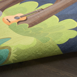 Nourison Imagination IMA13 Navy Multicolor Area Rug Detail Image