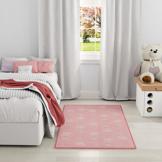 Nourison Imagination IMA14 Pink Area Rug Room Image Feature