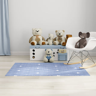 Nourison Imagination IMA15 Blue Machine Washable Area Rug Room Image Feature