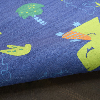 Nourison Imagination IMA16 Navy Multicolor Area Rug Detail Image