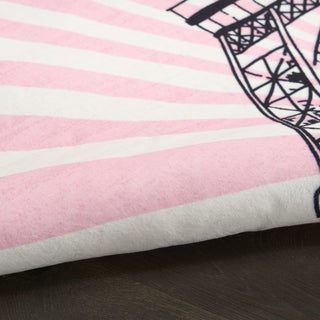 Nourison Imagination IMA17 Pink Area Rug Detail Image
