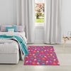 Nourison Imagination IMA19 Pink Multicolor Machine Washable Area Rug Swatch Image