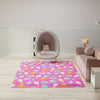Nourison Imagination IMA19 Pink Multicolor Machine Washable Area Rug Swatch Image