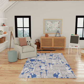 Nourison Imagination IMA22 Blue Area Rug Swatch Image