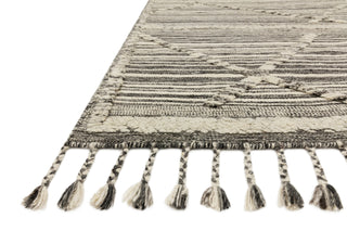 Loloi Iman IMA-01 Ivory/Charcoal Area Rug Corner Image
