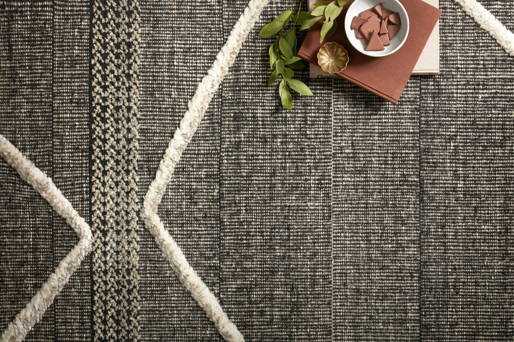 Loloi Iman IMA-02 Beige/Charcoal Area Rug Lifestyle Image Feature