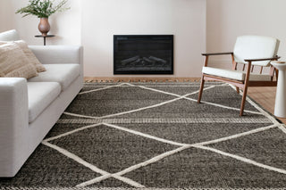 Loloi Iman IMA-02 Beige/Charcoal Area Rug Lifestyle Image Feature