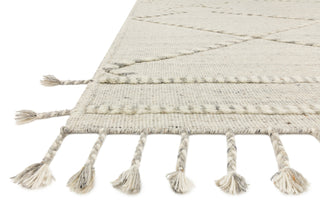 Loloi Iman IMA-03 Ivory/Light Grey Area Rug Corner Image