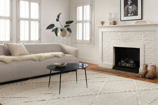 Loloi Iman IMA-03 Ivory/Light Grey Area Rug Lifestyle Image Feature