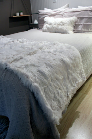 Auskin Luxe Alpaca Bed Scarves King White Bedding main image