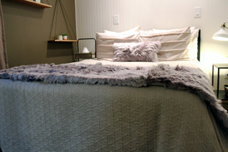 Auskin Luxe Alpaca Bed Scarves King Glacier Bedding main image