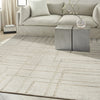 CK045 Impressions IMP01 Silver Area Rug by Calvin Klein Corner Image