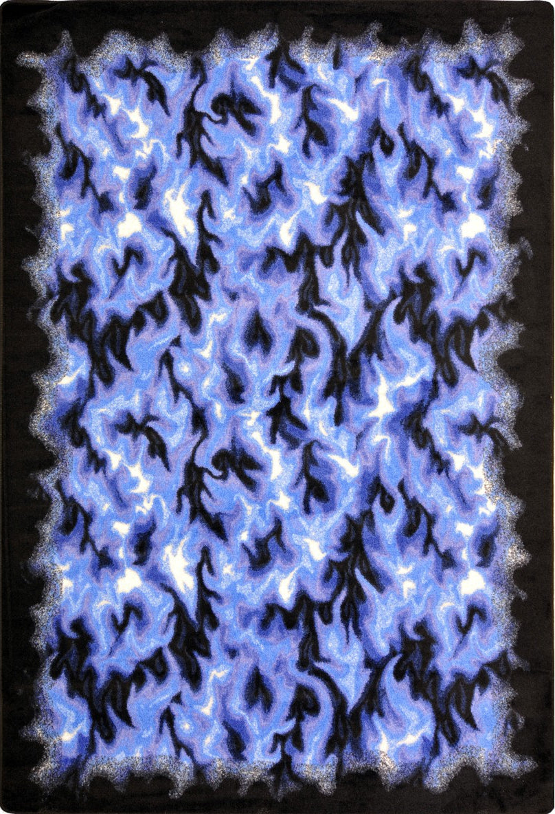 Joy Carpets Kaleidoscope Inferno Blue Area Rug