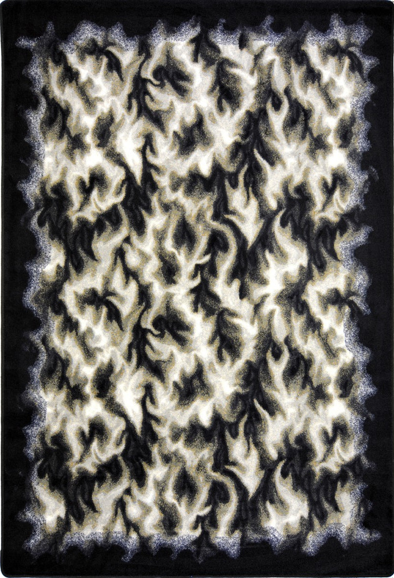 Joy Carpets Kaleidoscope Inferno Charcoal Area Rug