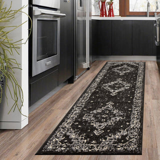 LR Resources Infinity 81308 Black Gray Area Rug Lifestyle Image