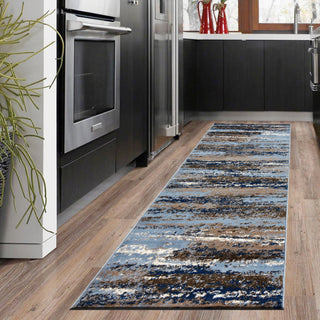 LR Resources Infinity 81319 Light Blue/Soft Blue Area Rug Lifestyle Image