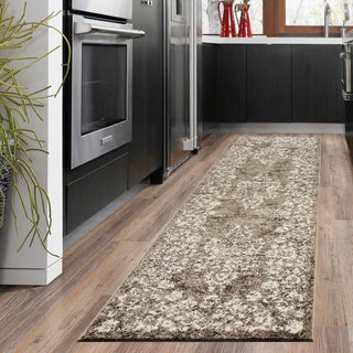 LR Home Infinity 81334 Stone/Gardenia Area Rug Lifestyle Image