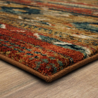 Karastan Spice Market Infused Aquamarine Area Rug Angle Image