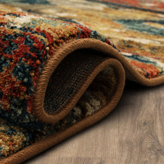 Karastan Spice Market Infused Aquamarine Area Rug Detail Image