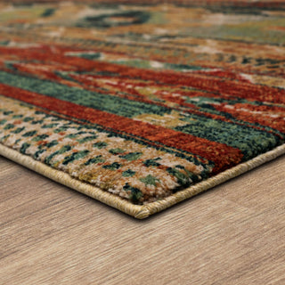 Karastan Spice Market Infused Aquamarine Area Rug Angle Image