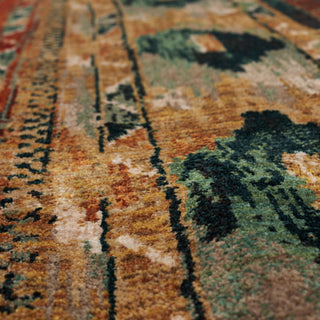 Karastan Spice Market Infused Aquamarine Area Rug Detail Image