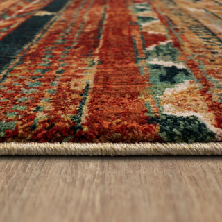 Karastan Spice Market Infused Aquamarine Area Rug Detail Image