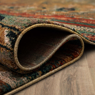 Karastan Spice Market Infused Aquamarine Area Rug Detail Image