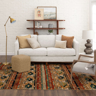 Karastan Spice Market Infused Aquamarine Area Rug Lifestyle Image