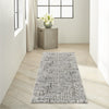Calvin Klein Ck024 Irradiant IRR01 Cream Black Area Rug Corner Image