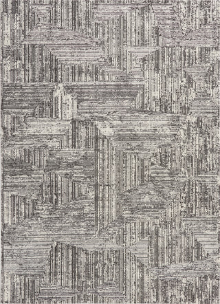 Calvin Klein Ck024 Irradiant IRR01 Cream Black Area Rug Corner Image