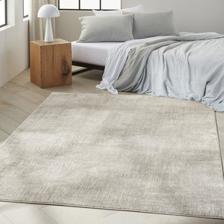 Calvin Klein Ck024 Irradiant IRR01 Silver Area Rug Corner Image