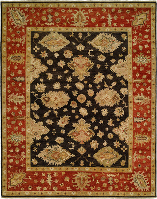 Kalaty Ismir IS-754 Black/Rust Area Rug